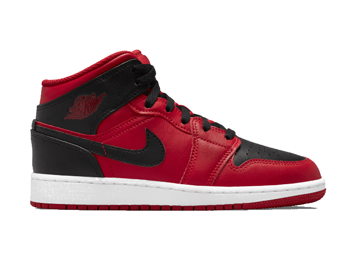【代引可】 Jordan 1 swillsneakers – (GS) Bred Reverse Mid シューズ(男性用)